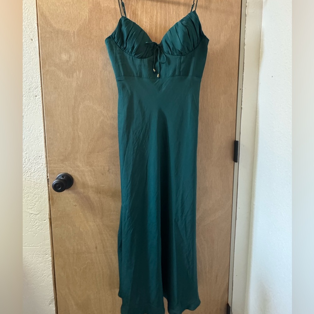 Hello Molly Teal Tie-Front Dress